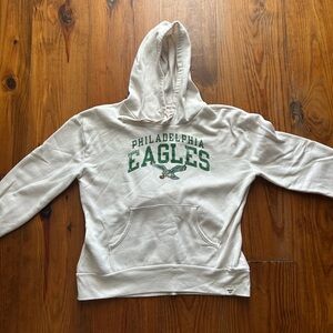 Fanatics White and Green Eagles Sweater